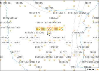 map of Arbuissonnas