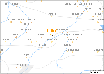 map of Årby