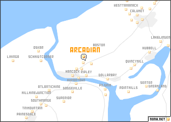 map of Arcadian