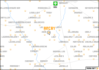 map of Arçay