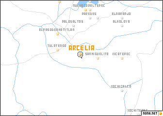 map of Arcelia