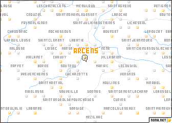 map of Arcens