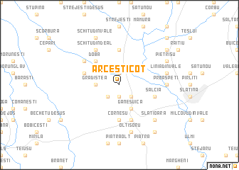 map of Arceşti-Cot
