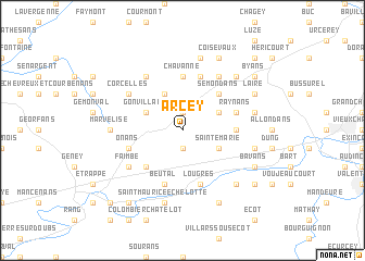 map of Arcey