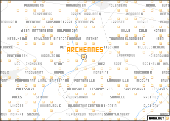 map of Archennes