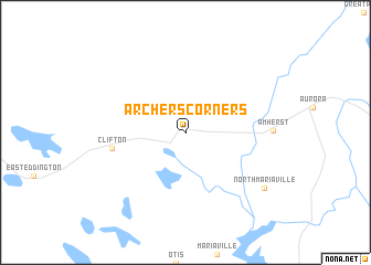 map of Archers Corners