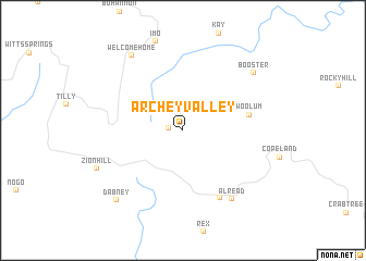 map of Archey Valley