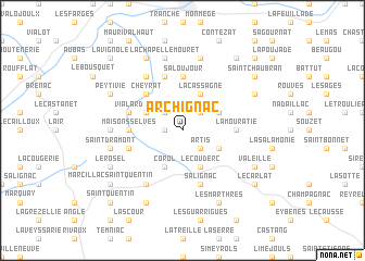 map of Archignac