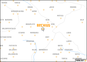 map of Archiud