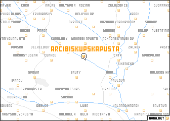 map of Arcibiskupská Pusta
