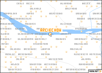 map of Arciechów