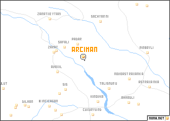 map of Ərçiman