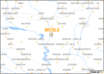 map of Arcole