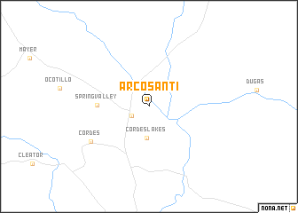 map of Arcosanti