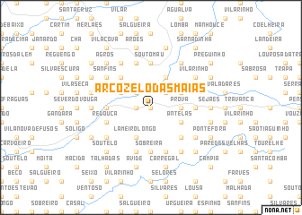 map of Arcozelo das Maias