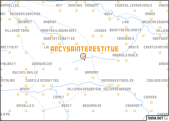 map of Arcy-Sainte-Restitue