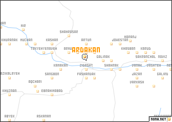 map of Ardakān