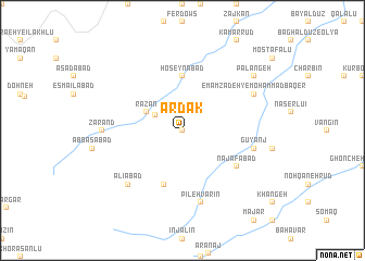 map of Ardak