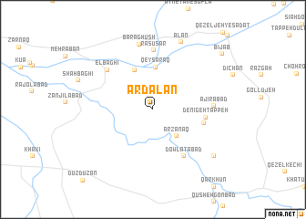 map of Ardalān