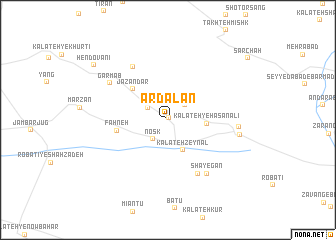 map of Ardalān