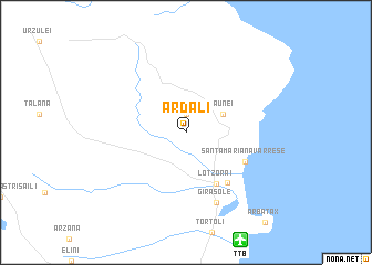 map of Ardali