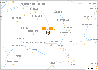 map of Ardanj