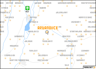 map of Ardanovce