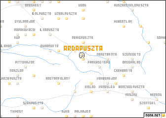 map of Ardapuszta