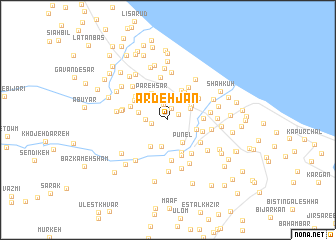 map of Ardehjān