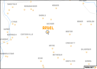 map of Ardel