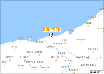 map of Ardeşen