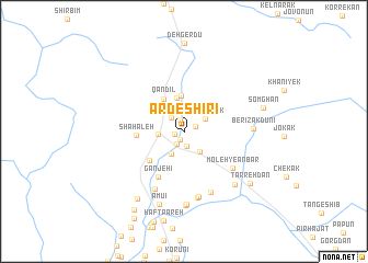 map of Ardeshīrī