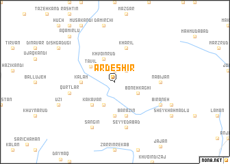 map of Ardeshīr