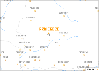 map of Ardıçgöze