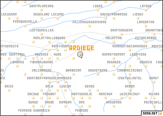 map of Ardiège