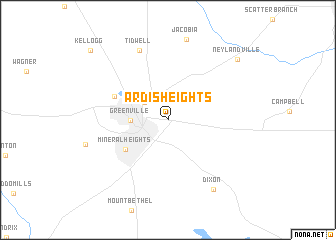 map of Ardis Heights