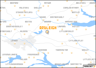 map of Ardleigh