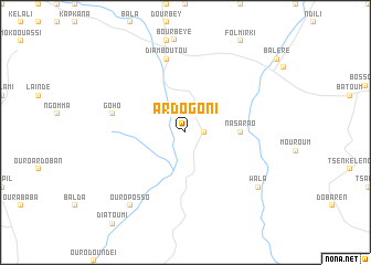 map of Ardo-Goni