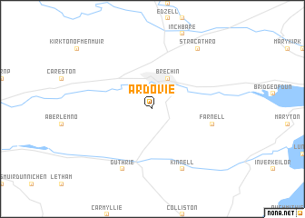 map of Ardovie