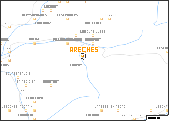 map of Arêches