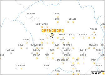 map of Āreda Baro