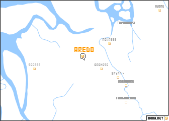 map of Aredo