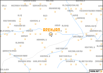 map of Āreh Jān