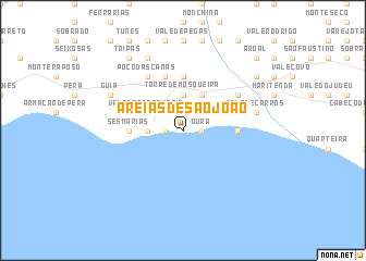 map of Areias de São João