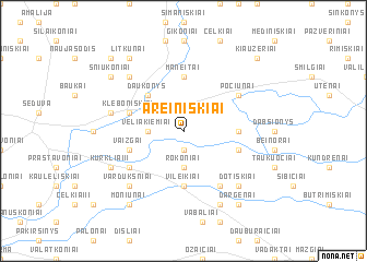 map of Areiniškiai