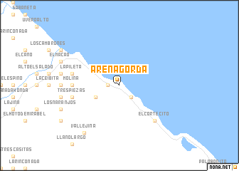 map of Arena Gorda