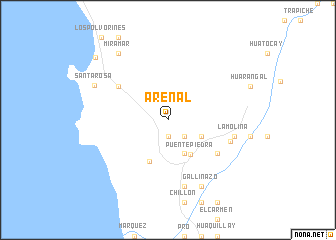 map of Arenal