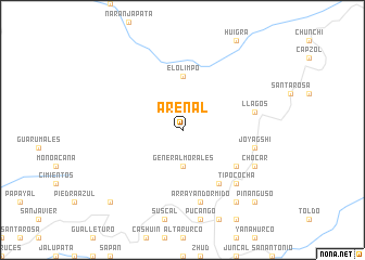 map of Arenal