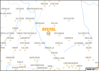 map of Arenal