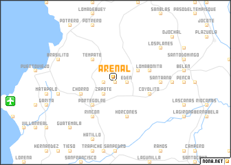 map of Arenal